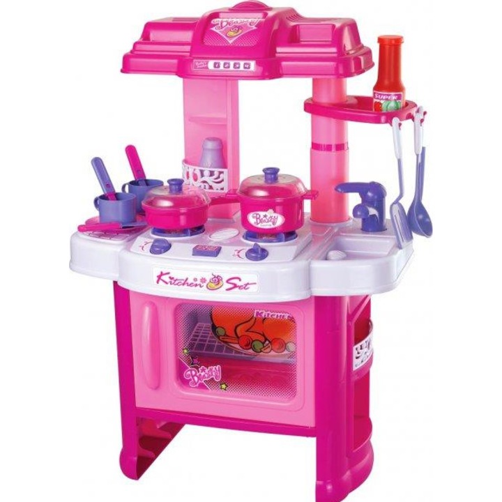 Gyermek konyha, Dromader, 43x30x63cm, 2 színben kapható, kiegészítőkkel
