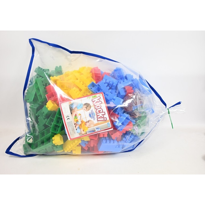 Blocuri puzzle, multicolor, 400 piese