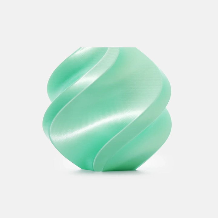 Филаментна ролка PLA SILK+, мента, 1.75 мм, с шпула, Bambu Lab