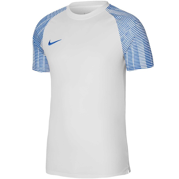 Tricou sportiv barbati Nike Dri-FIT Academy, alb si albastru, material uscare rapida, M INTL