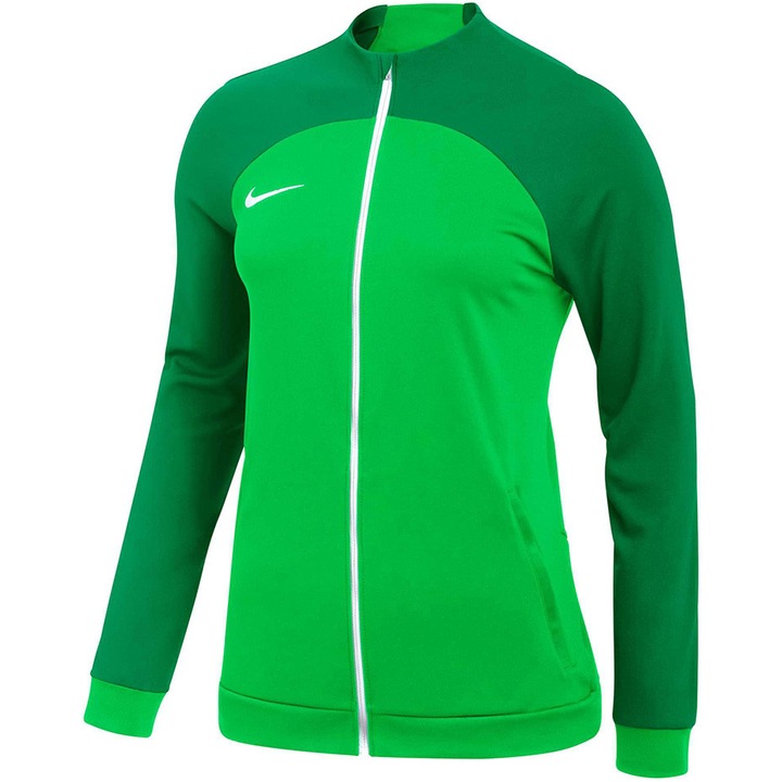 Дамски спортен суитшърт Nike Dri-FIT Academy, зелен, полиестер, slim fit