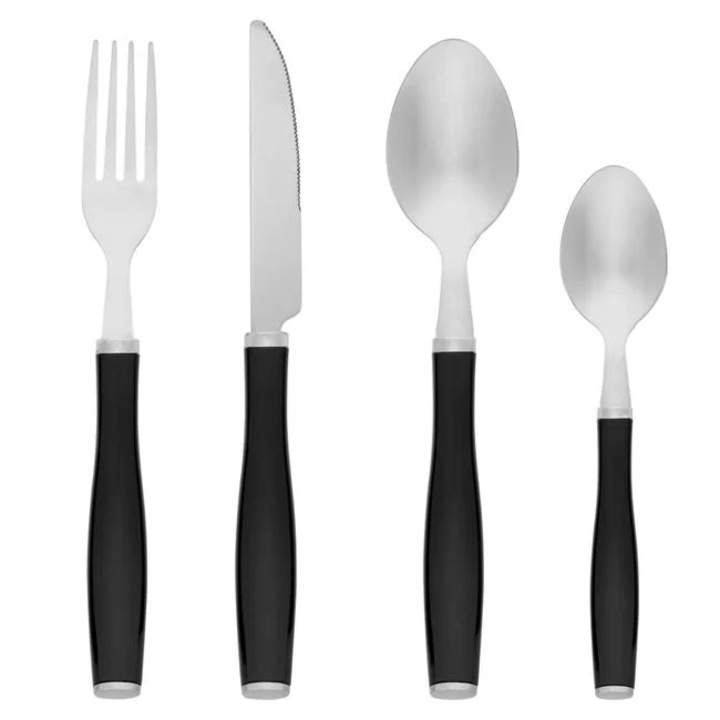 Set tacamuri, Welora, otel inoxidabil, 12 buc, negru