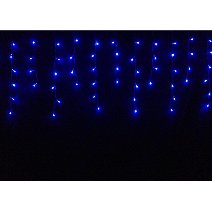 Instalatie de Craciun tip Franj 3,5 m, 100 leduri, albastru