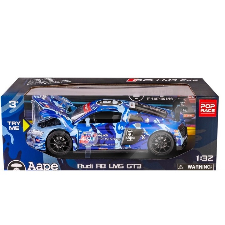 Modell kisautó Audi R8 2015 RMZ Hobby, Kék 1:32