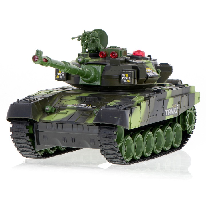 Távirányítós tank RC Kontext KX6036, erdő terepmintás, 2.4 GHz, teljes készlet