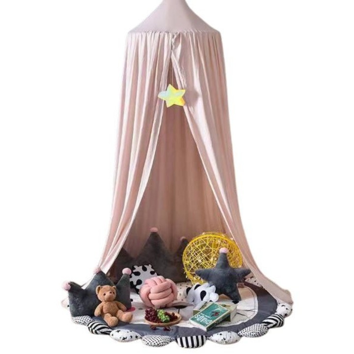 Baldachim tipi pentru copii, 70cm, 290cm, poliester, multicolor, set montaj