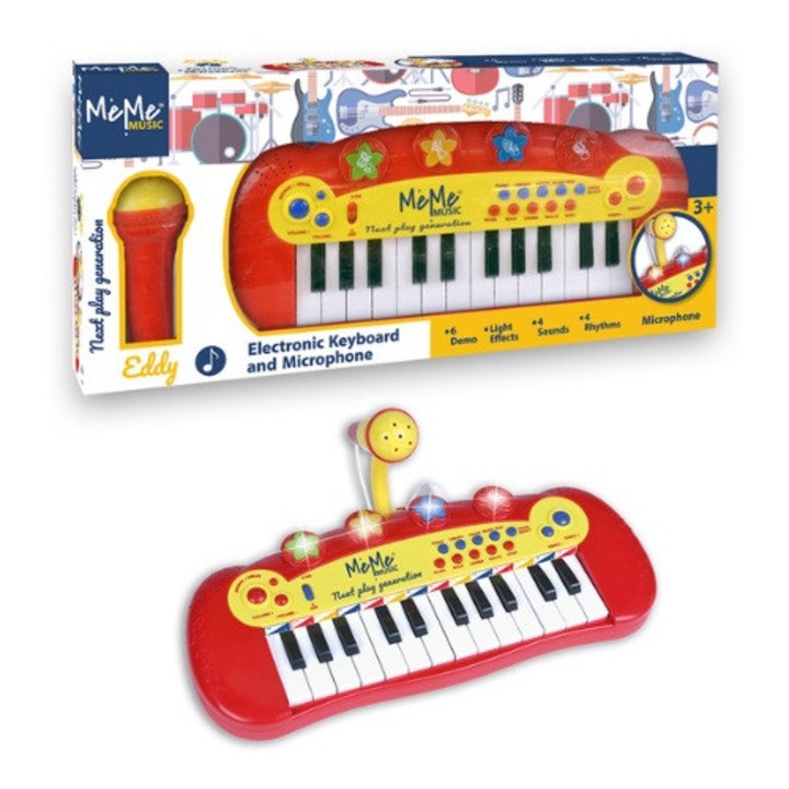 Mikrofonos zenei billentyűzet, 21031, 70208, többszínű