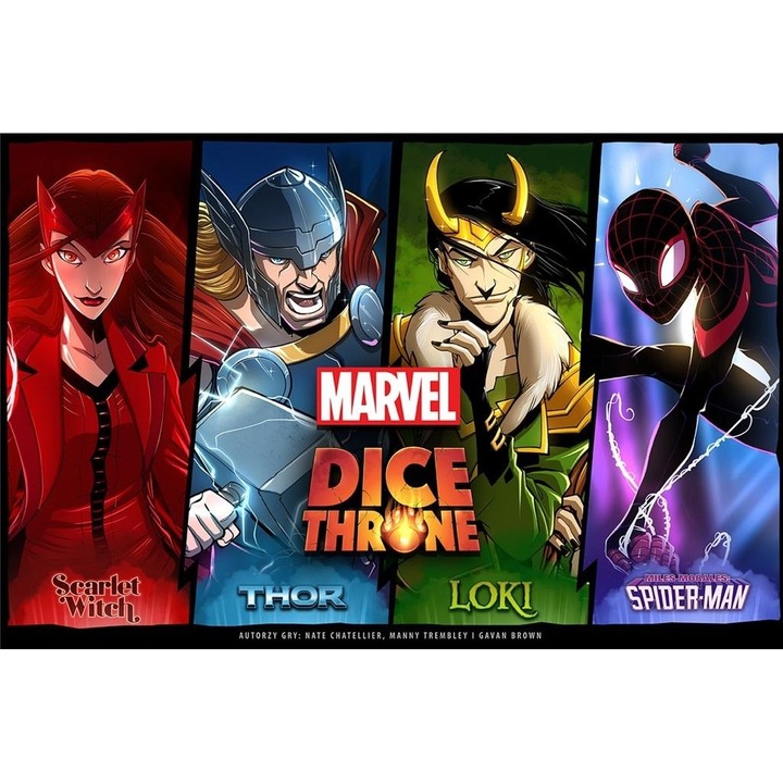 Dice Throne Marvel, Lucky Duck Games, set 4 eroi, joc de societate