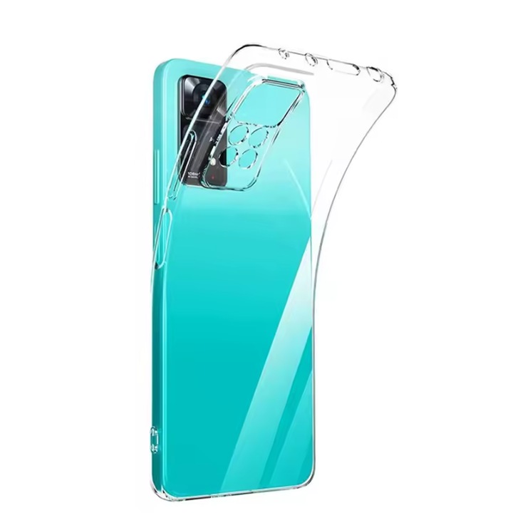 Mat-Tech védőtok Xiaomi Redmi Note 11 Pro 5G / Note 11 Pro 4G / Note 12 Pro 4G készülékkel kompatibilis, ütésálló, 2 mm, kameravédelem, precíz kivágások, ütésállóság, kiemelt szélek a képernyővédelem érdekében, átlátszó