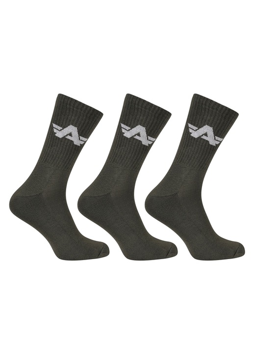 Set 3 perechi sosete inalte DAYZ, verzi, respirabile, confortabile