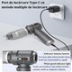 Baowor® Erőteljes autó porszívó LED fénnyel 4 az 1-ben vezeték nélkùli 15000 Pa 3 sebességes 100W 80000 RPM 6000 mAh akkumulátor hordozható kézi nedves / száraz szívás fújás felfújás USB töltés HEPA szűrő autóba és otthonra tökéletes ajándék ezüst