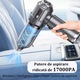 Baowor® Erőteljes autó porszívó LED fénnyel 4 az 1-ben vezeték nélkùli 15000 Pa 3 sebességes 100W 80000 RPM 6000 mAh akkumulátor hordozható kézi nedves / száraz szívás fújás felfújás USB töltés HEPA szűrő autóba és otthonra tökéletes ajándék ezüst