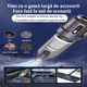 Baowor® Erőteljes autó porszívó LED fénnyel 4 az 1-ben vezeték nélkùli 15000 Pa 3 sebességes 100W 80000 RPM 6000 mAh akkumulátor hordozható kézi nedves / száraz szívás fújás felfújás USB töltés HEPA szűrő autóba és otthonra tökéletes ajándék ezüst