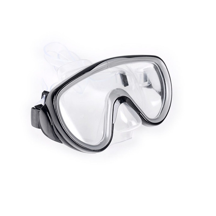 Ochelari de inot Herusi, anti-ceata, silicon, negru, 5-10 ani