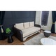 Canapea Extensibila Corina Bonell Mini Lemon 01 74 X 100 X 214 cm, cu Lada de depozitare, Bej deschis