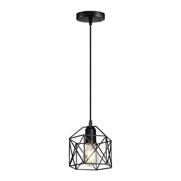 Pendul, E26, Negru, Stil Vintage