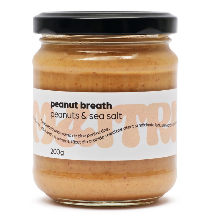 Peanut Breath — Unt de arahide cu sare de mare, fara zahar, 200 g
