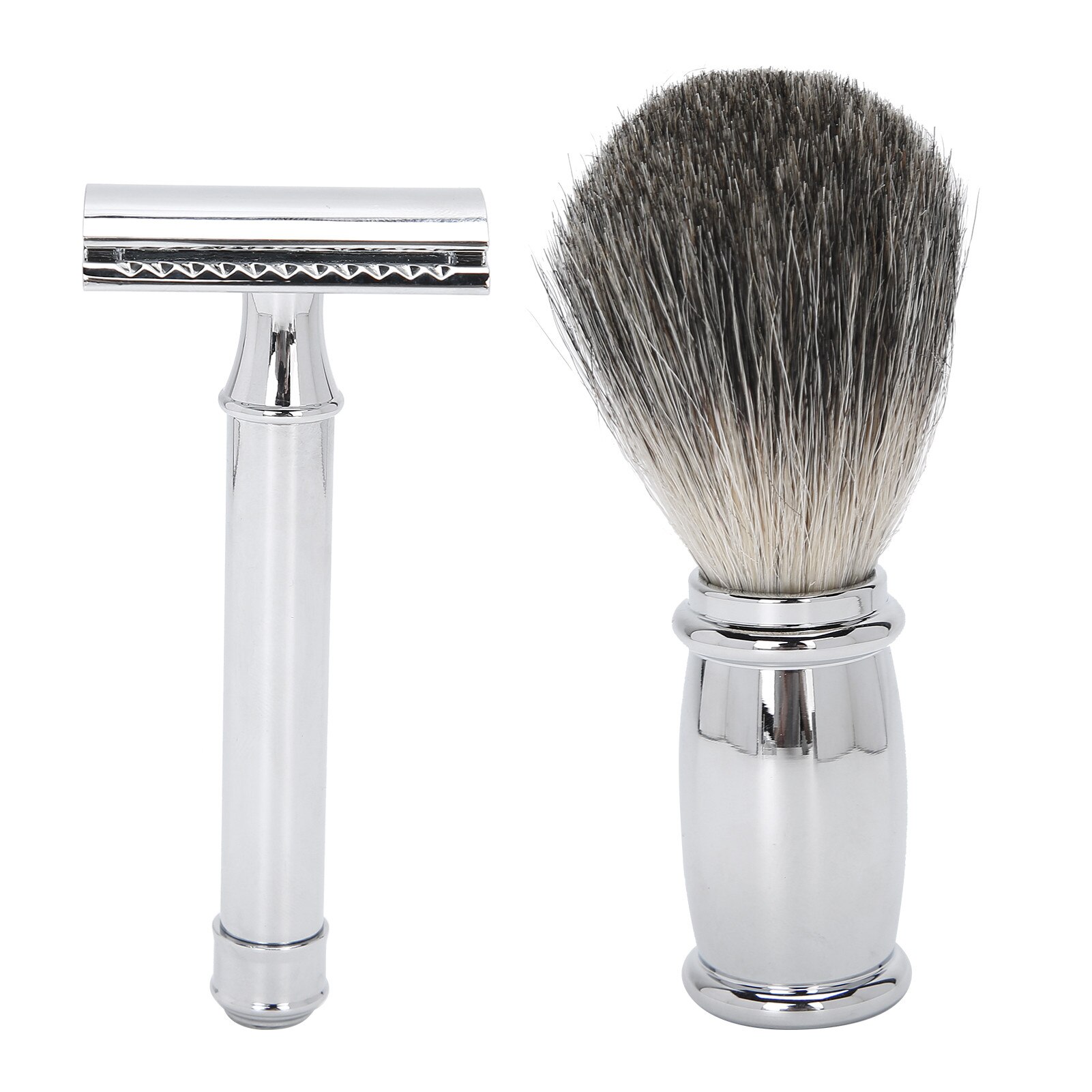 Set 3 piese kit de barbierit, perie de barbierit, suport din aliaj ...