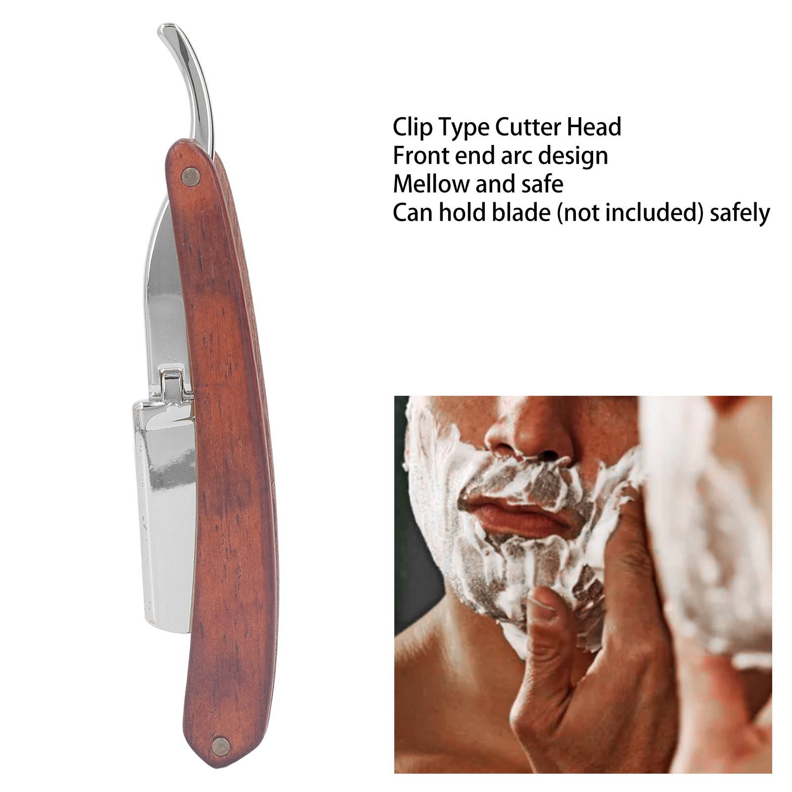 Suport lama de ras pentru barbati, din inox, design ergonomic, portabil ...