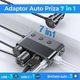 Splitter bricheta auto 3 prize, KCVV, incarcare rapida QC3.0, 2 porturi USB, comutatoare independente, monitor LED voltaj, 12V/24V