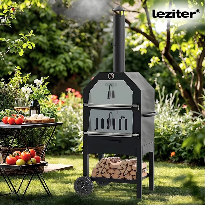 Cuptor pizza, Leziter, Negru