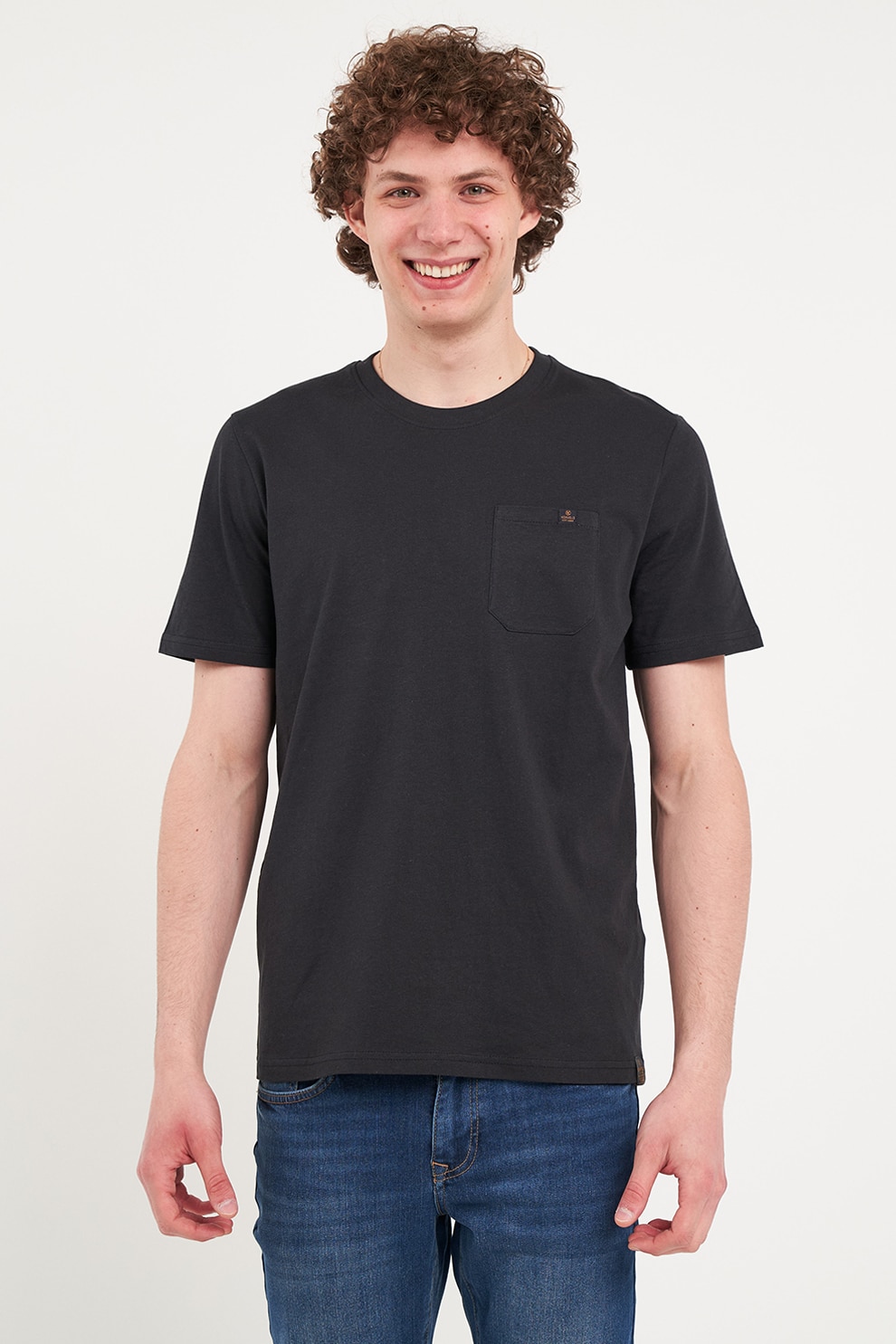 KVL by KENVELO, Tricou din bumbac cu buzunar pe piept, Albastru ultramarin, 2XL