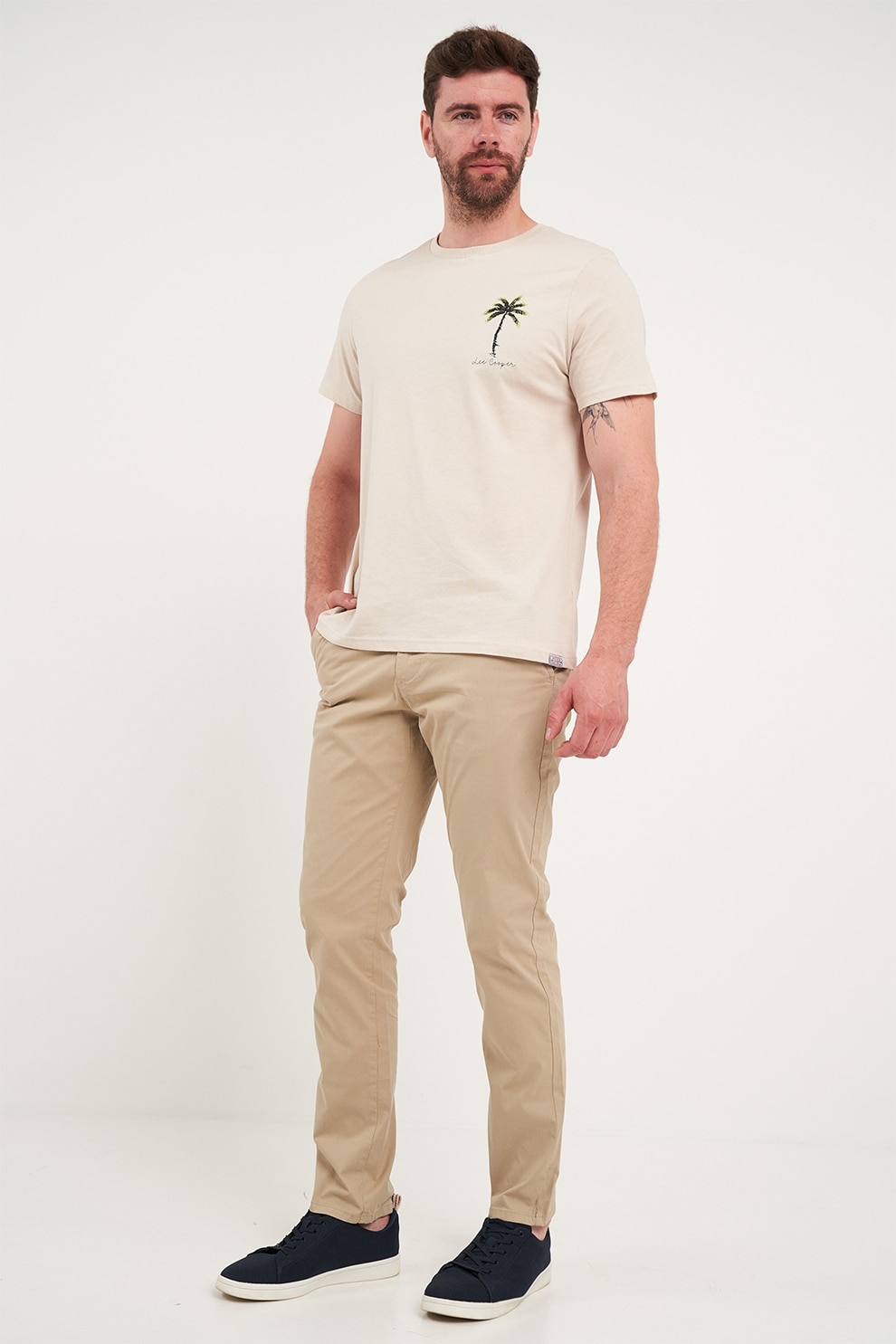 Lee Cooper, Pantaloni regular fit, Bej, 29