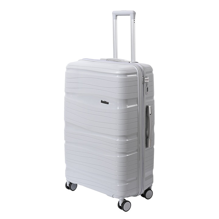 Valiza mare Leziter TraveLux Voyager cu hardtop 76x50x29 cm gri