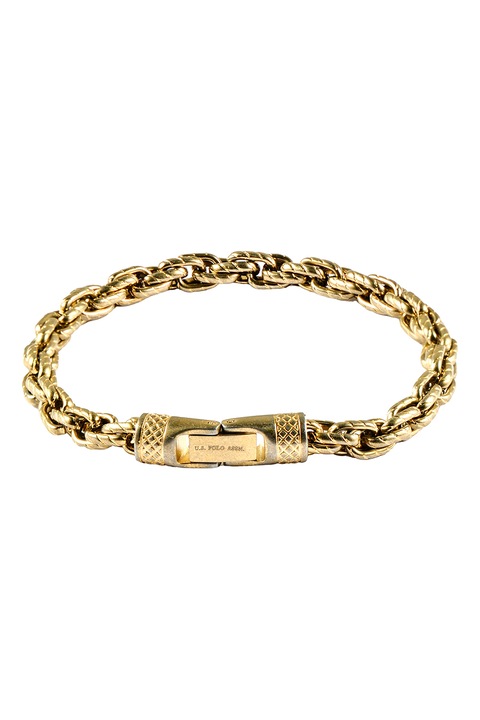 U.S. Polo Assn., Bratara din lant din otel inoxidabil, Auriu