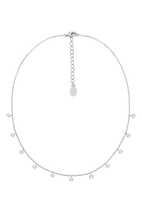 U.S. Polo Assn., Colier cu monede din cristal, Argintiu