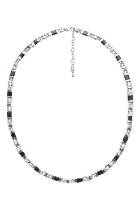 U.S. Polo Assn., Rozsdamentes acél nyaklánc, Fekete, Ezüstszín