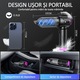 Wuciray® Aspirator auto puternic cu lumina led portabil pliabil 18000PA fara fir 100W motor brushless autonomie 30 minute 6000mAh 1 filtre HEPA aspirare umeda si uscata suflare si vidare pentru masina si casa Negru