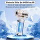 Baowor® Erőteljes autó porszívó LED fénnyel 4 az 1-ben vezeték nélkùli 15000 Pa 3 sebességes 100W 80000 RPM 6000 mAh akkumulátor hordozható kézi nedves / száraz szívás fújás felfújás USB töltés HEPA szűrő autóba és otthonra tökéletes ajándék ezüst