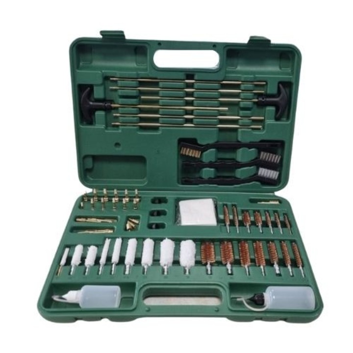 Kit universal de curatare a armelor intr-o cutie de plastic Balkan, Professional