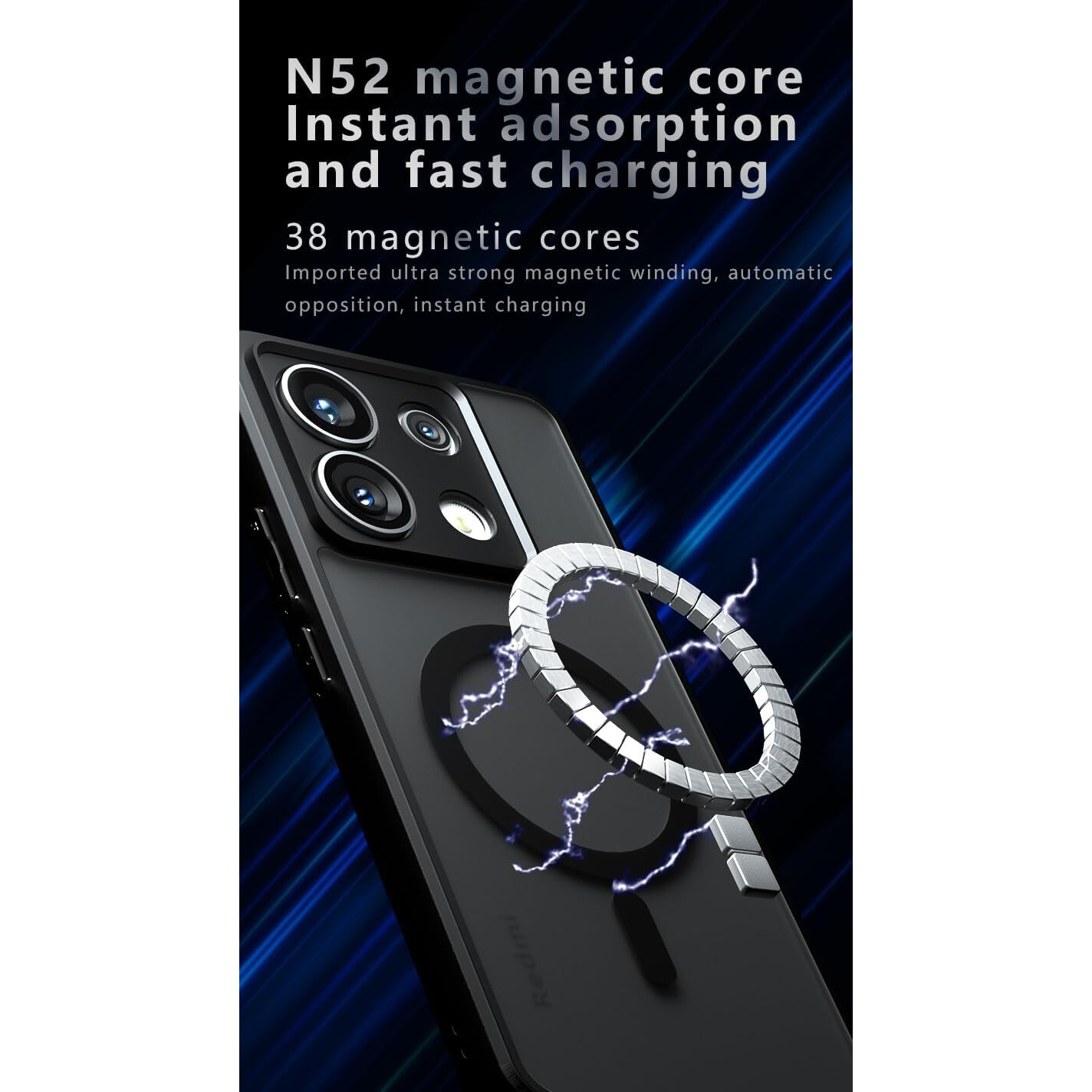 Husa pentru Motorola Edge 60 Fusion, compatibila MagSafe, Anti-Shock Protection, TPU, transparent/negru