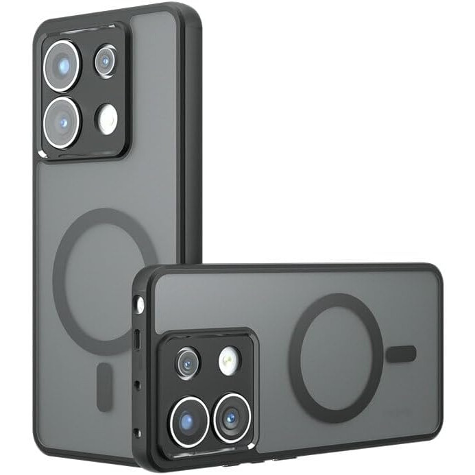Husa pentru Motorola Edge 60 Fusion, compatibila MagSafe, Anti-Shock Protection, TPU, transparent/negru