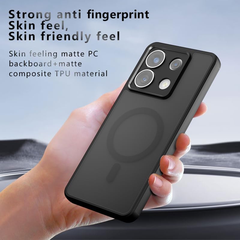 Husa pentru Motorola Edge 60 Fusion, compatibila MagSafe, Anti-Shock Protection, TPU, transparent/negru