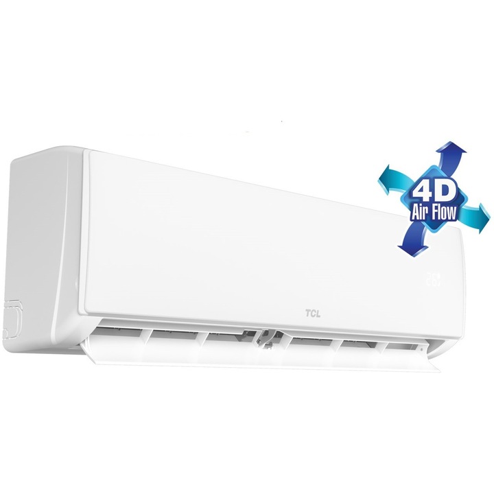Инверторен климатик TCL, Elite 4D Air HB( Heating Belt), А++, Wi Fi, Подгряване на външното тяло, 12000 BTU, 7 степени на вентилатора, Бързо затопляне и охлаждане, Авто рестарт, Генератор, Самопочистване, Саморазмразяване, Самодиагностика, Бял