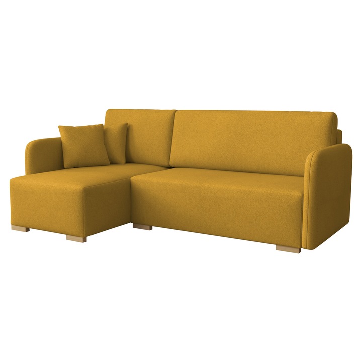 Coltar Rozku L, MIRJAN 24, galben, 140x220x85 cm