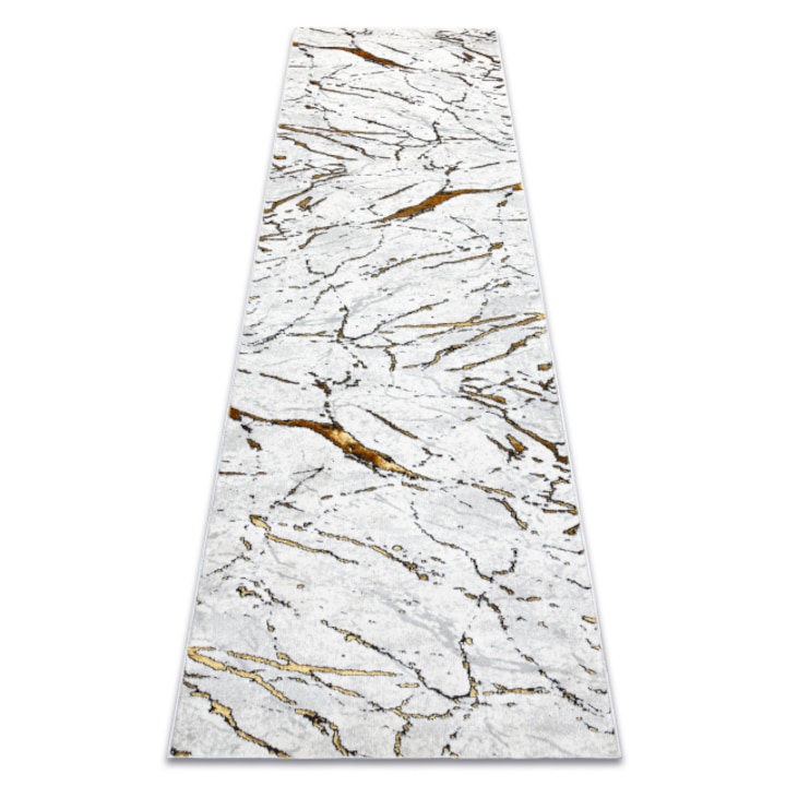 Covor traversa Dywany Luszczow Allure, marmură albă, 60x300 cm