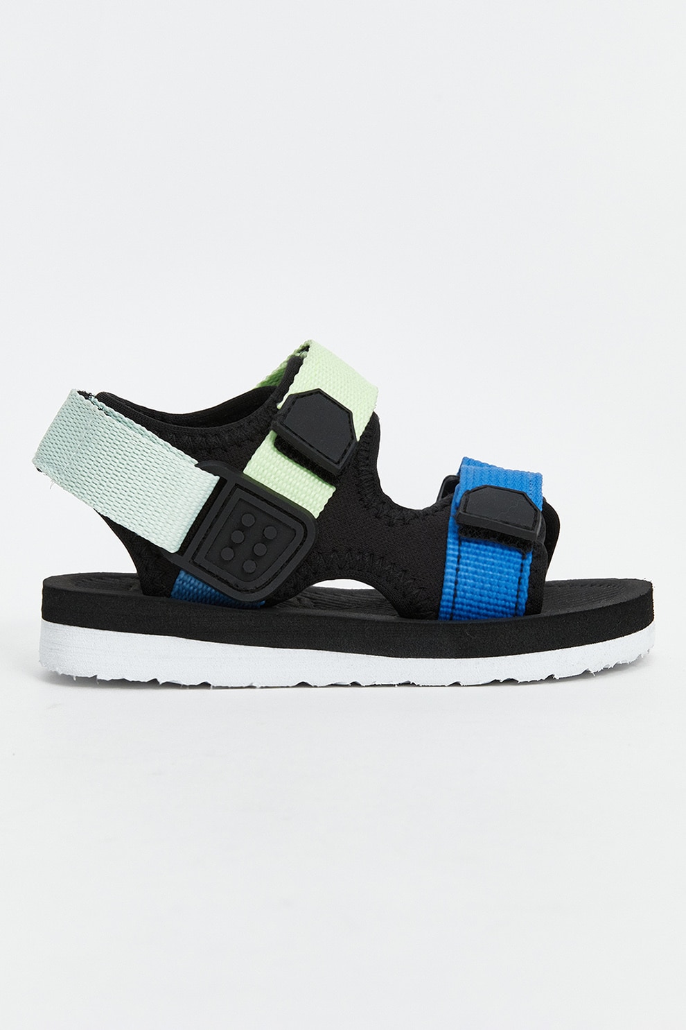 LC WAIKIKI, Sandale cu velcro si garnituri contrastante, Negru