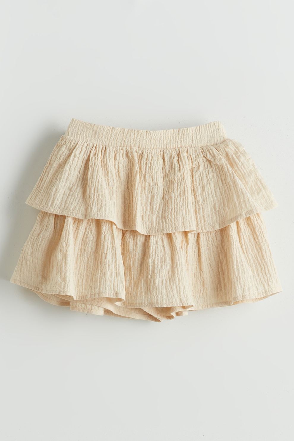 LC WAIKIKI, Fusta mini cu volane, Bej, 116-122 CM