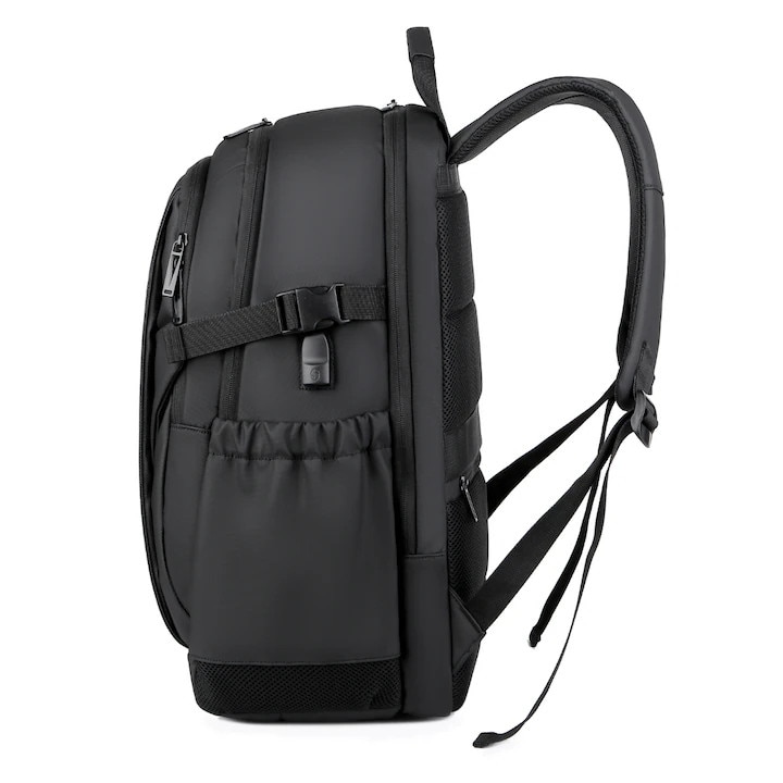 Rucsac laptop KCVV, 15.7 inch, waterproof, anti-furt, negru, cu multiple compartimente