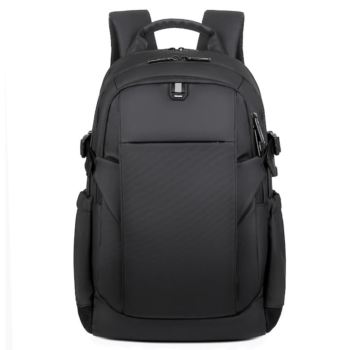 Rucsac laptop KCVV, 15.7 inch, waterproof, anti-furt, negru, cu multiple compartimente