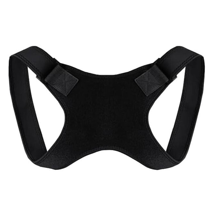 Suport corector ortopedic, ajustabil, pentru spate, cervical, poliester/neopren