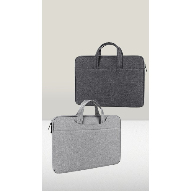 Geanta laptop, 14.1-15.4 inch, protectie poliester, gri