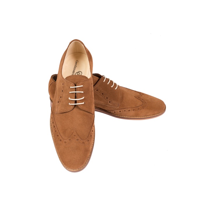 Pantofi Casual Gentlemen`s Corner - Cognac, Maro cognac