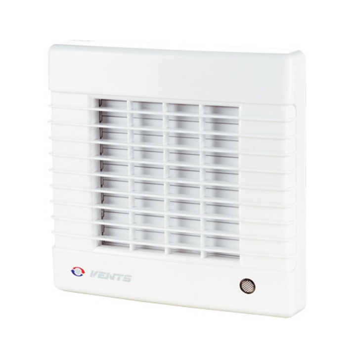 Ventilator cu jaluzele automate VENTS 125MATH Turbo diam 125mm, timer, senzor de umiditate si motor turbo