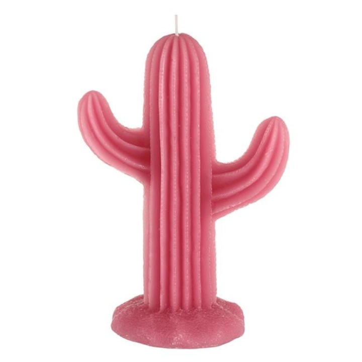 Lumanare 8.5x19cm in Forma de Cactus- Fucsia