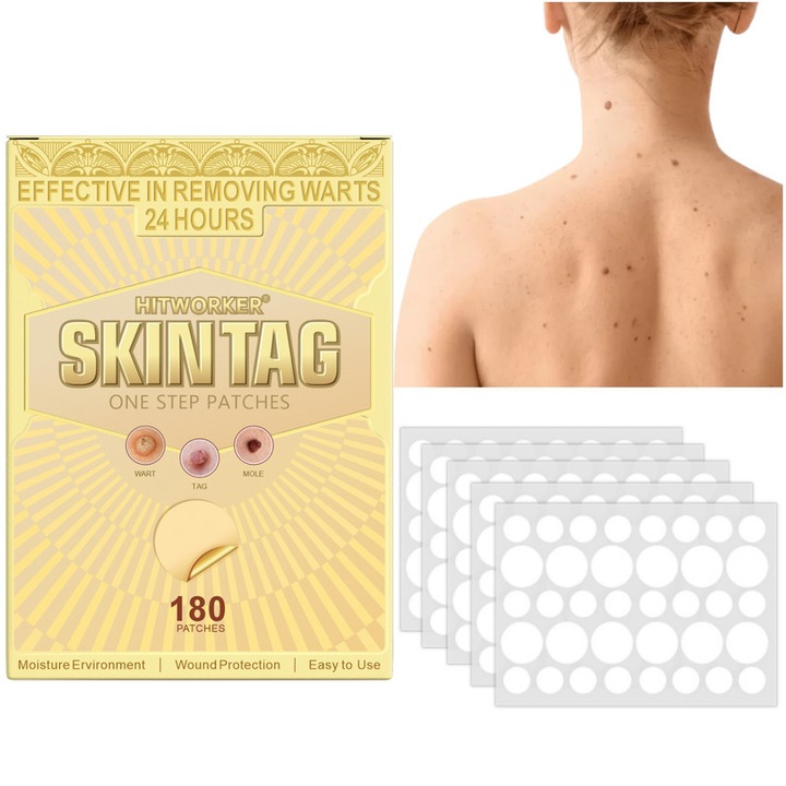 Plasturi pentru acnee Hitworker, 180 buc, ingrediente naturale, translucizi, pentru fata si corp